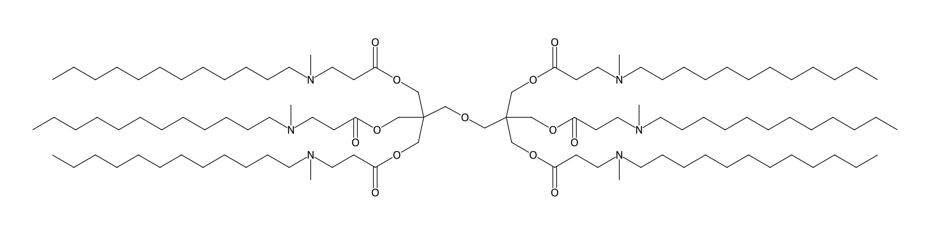 6Ac1-C12 structure: six N-methyl tertiary amines; C106H208N6O13
