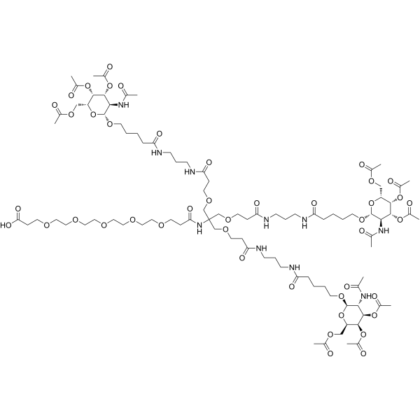 tri-GalNAc-COOH (acetylation) chemical structure