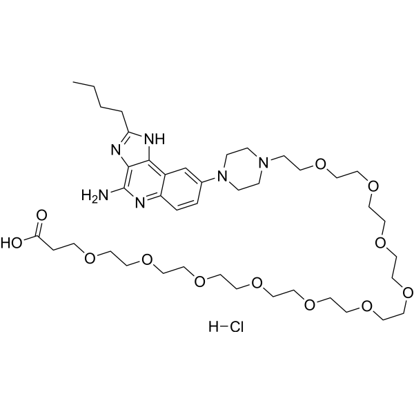 TLR7/8 agonist 4 hydroxy-PEG10-acid hydrochloride chemical structure