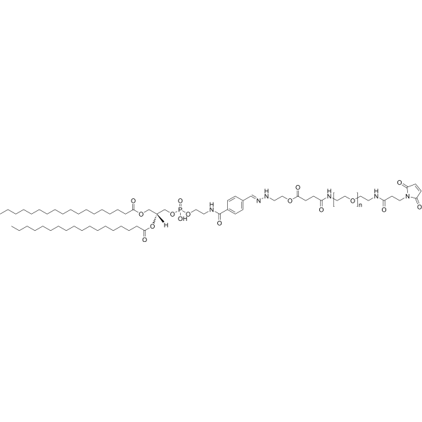 DSPE-Hyd-PEG-Mal (MW 2000) chemical structure