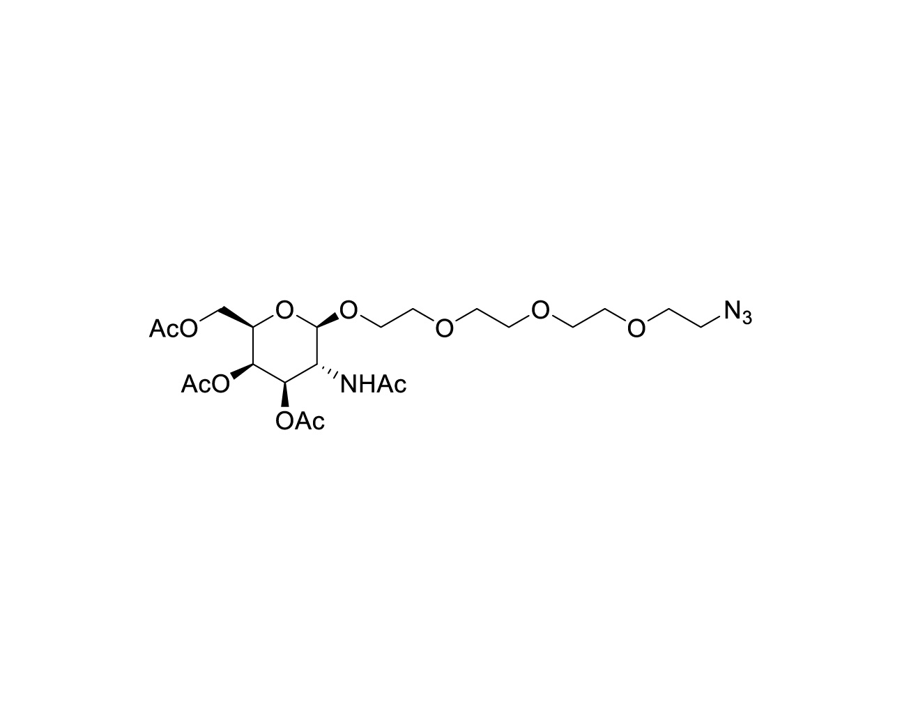 Peracetylated GalNAc PEG linker-Azide chemical structure