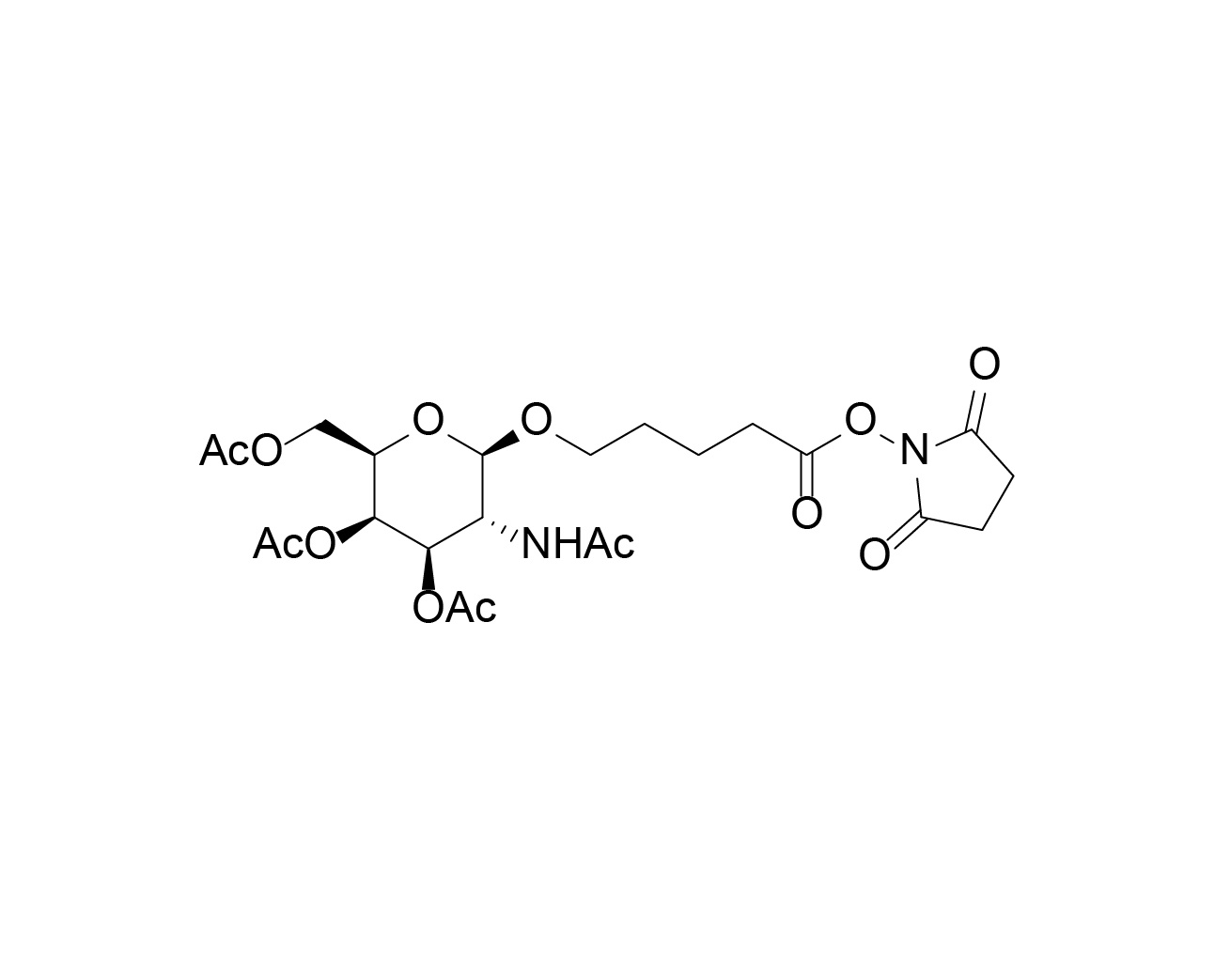 Peracetylated GalNAc succinimidyl pentanoate chemical structure