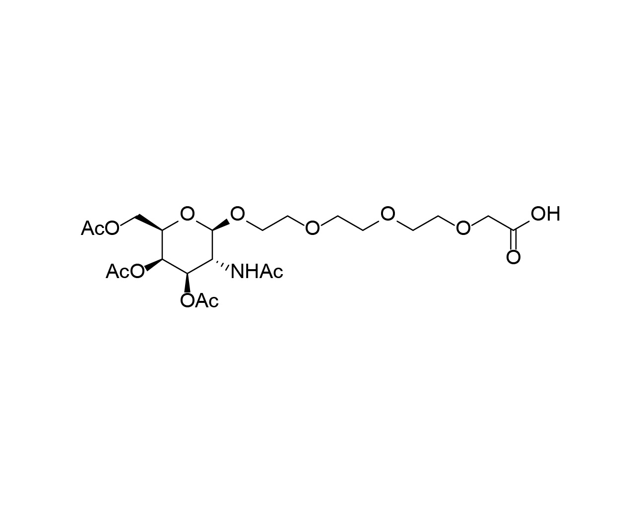 Peracetylated GalNAc PEG linker-Acid-1 chemical structure