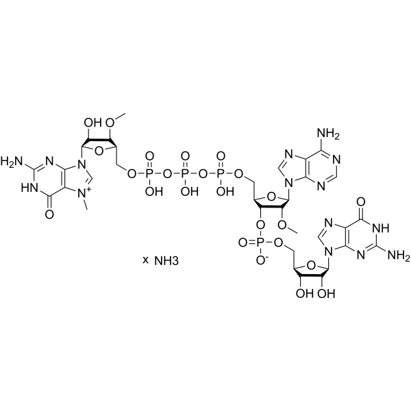 3'OMe-m7GpppAmpG (ammonium) solution (100mM) chemical structure