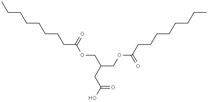 4-nonanoyloxy-3-(nonanoyloxymethyl)butanoic acid chemical structure