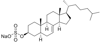 sodium (20R)-cholest-7-en-3beta-yl sulfate chemical structure