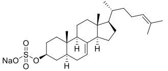 Sodium 5α-Cholesta-7,24-dien-3β-ol sulfate chemical structure