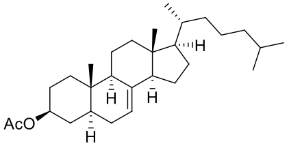 Cholest-7-en-3-ol,acetate, (3b)- (9CI) chemical structure