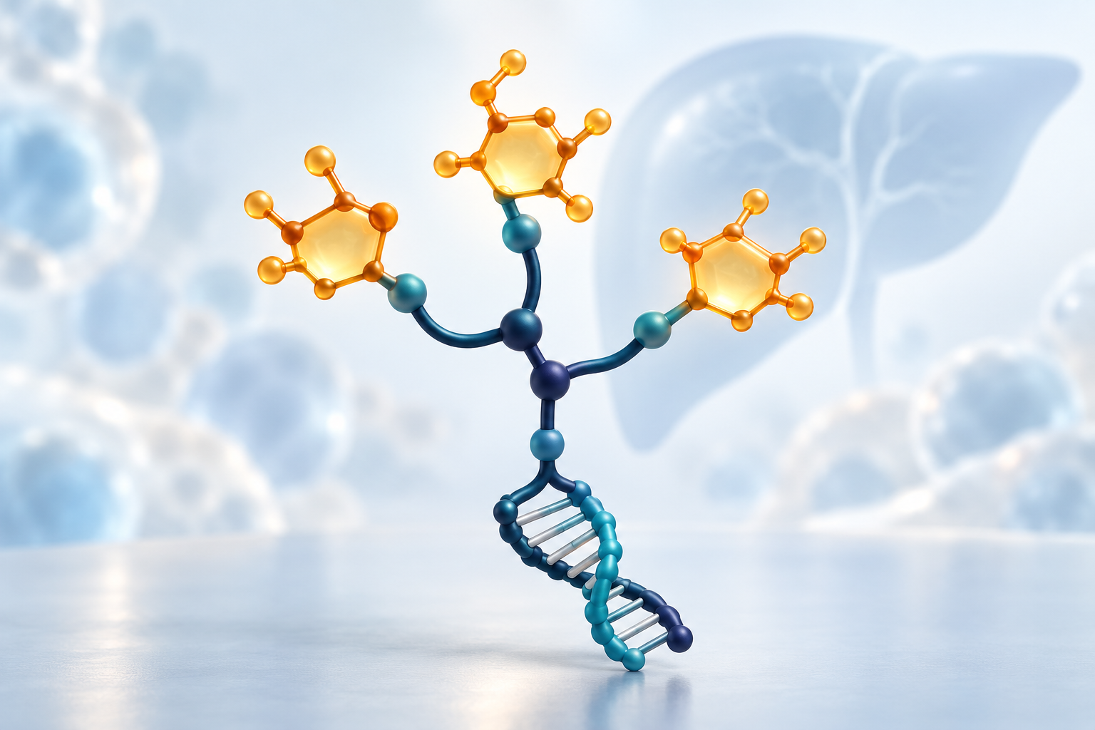 Trivalent GalNAc targeting ligand and RNA conjugate concept