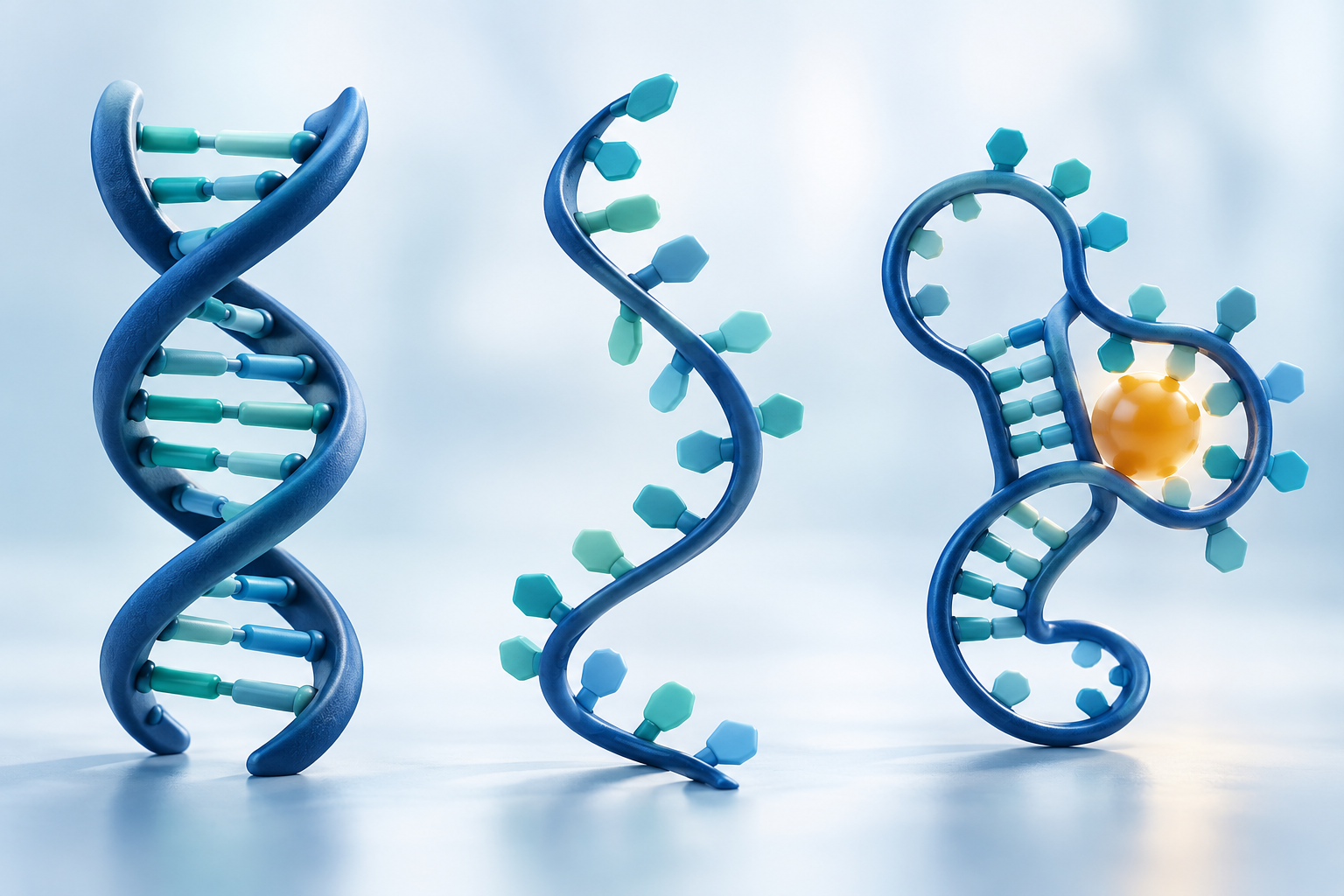 siRNA duplex, antisense strand and folded aptamer concepts